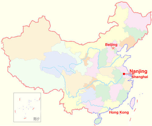 Nanjing, China location map